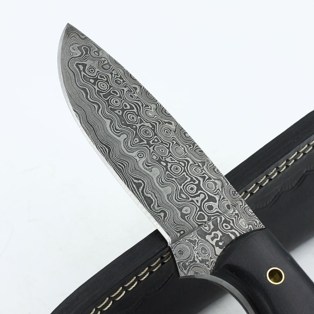 Damascus Hunting Knife Handle Micarta - NB CUTLERY LTD