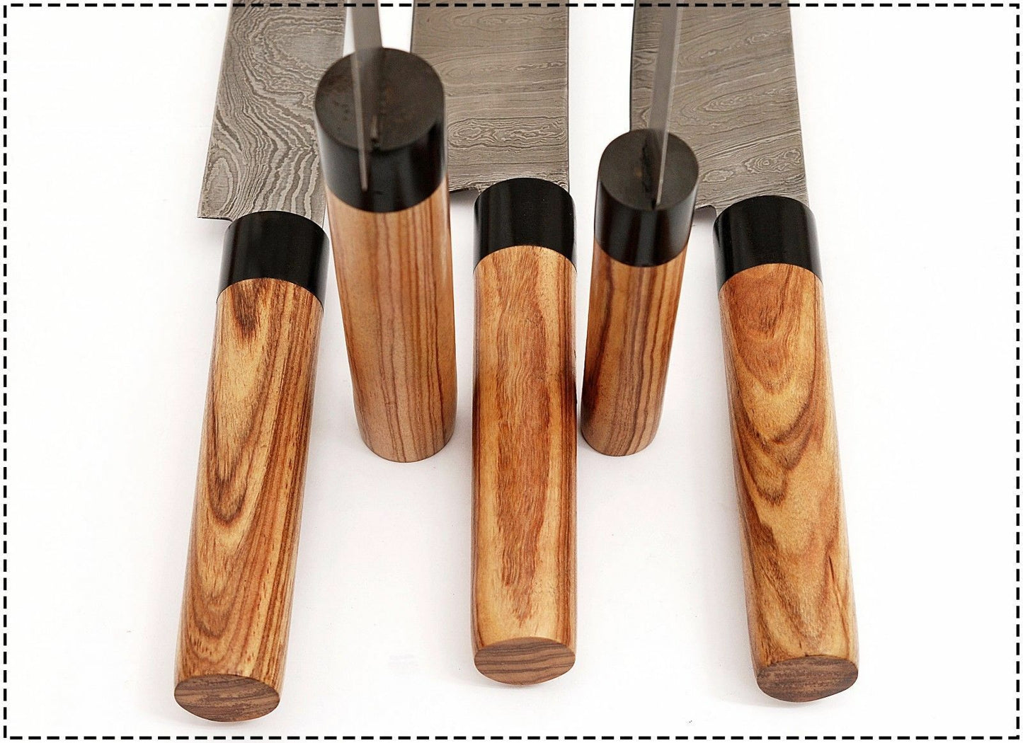 Damascus Knife Kitchen 5pc Professional Chef Knife Set - NB CUTLERY LTD