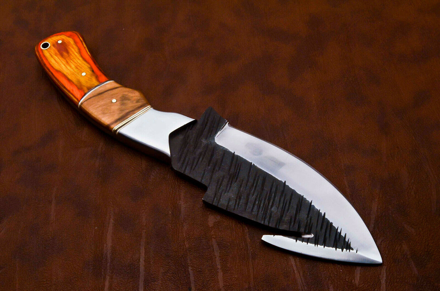 CUSTOM HAND FORGED HIGH POLISH STEEL HUNTING KNIFE - NB CUTLERY LTD