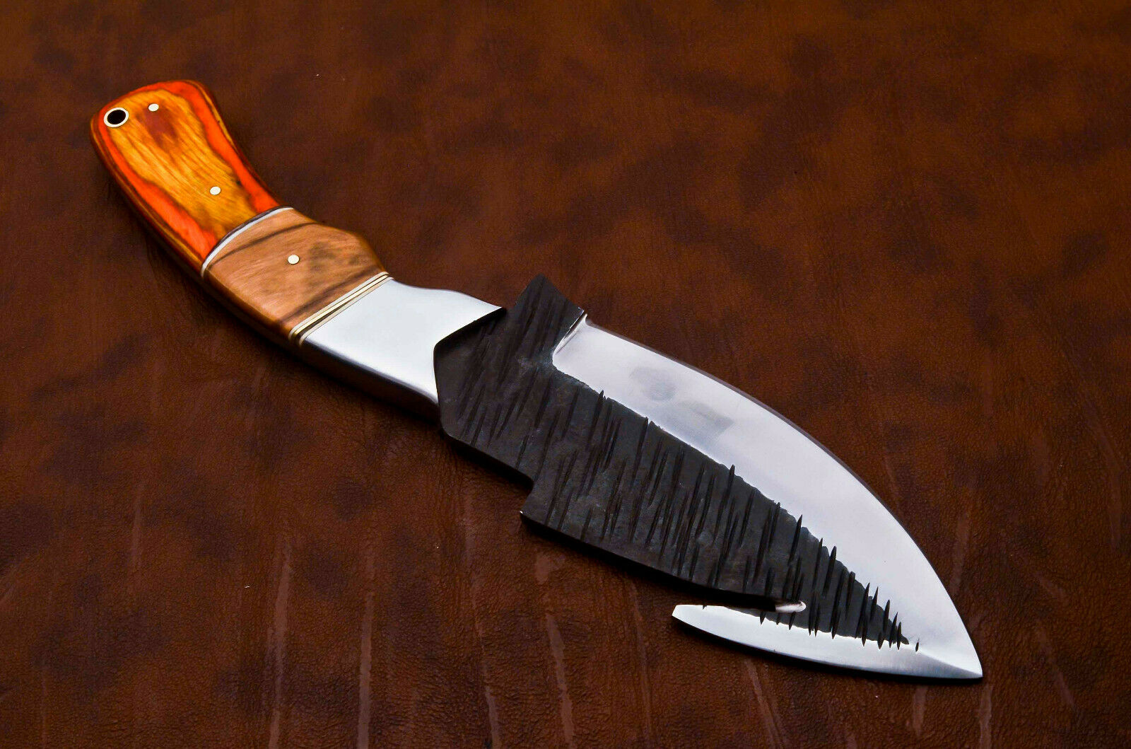 CUSTOM HAND FORGED HIGH POLISH STEEL HUNTING KNIFE - NB CUTLERY LTD