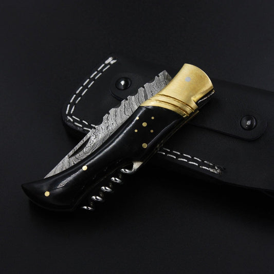 damascus pocket knife - NB CUTLERY LTD