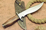 CUSTOM HANDMADE D2 TOOL STEEL HUNTING BOWIE KNIFE WALNUT WOOD - NB CUTLERY LTD