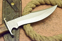CUSTOM HANDMADE D2 TOOL STEEL HUNTING BOWIE KNIFE WALNUT WOOD - NB CUTLERY LTD