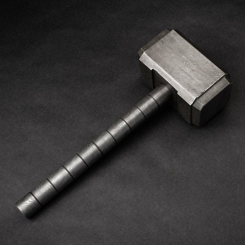 Thor's Hammer  Solid Damascus Steel - NB CUTLERY LTD