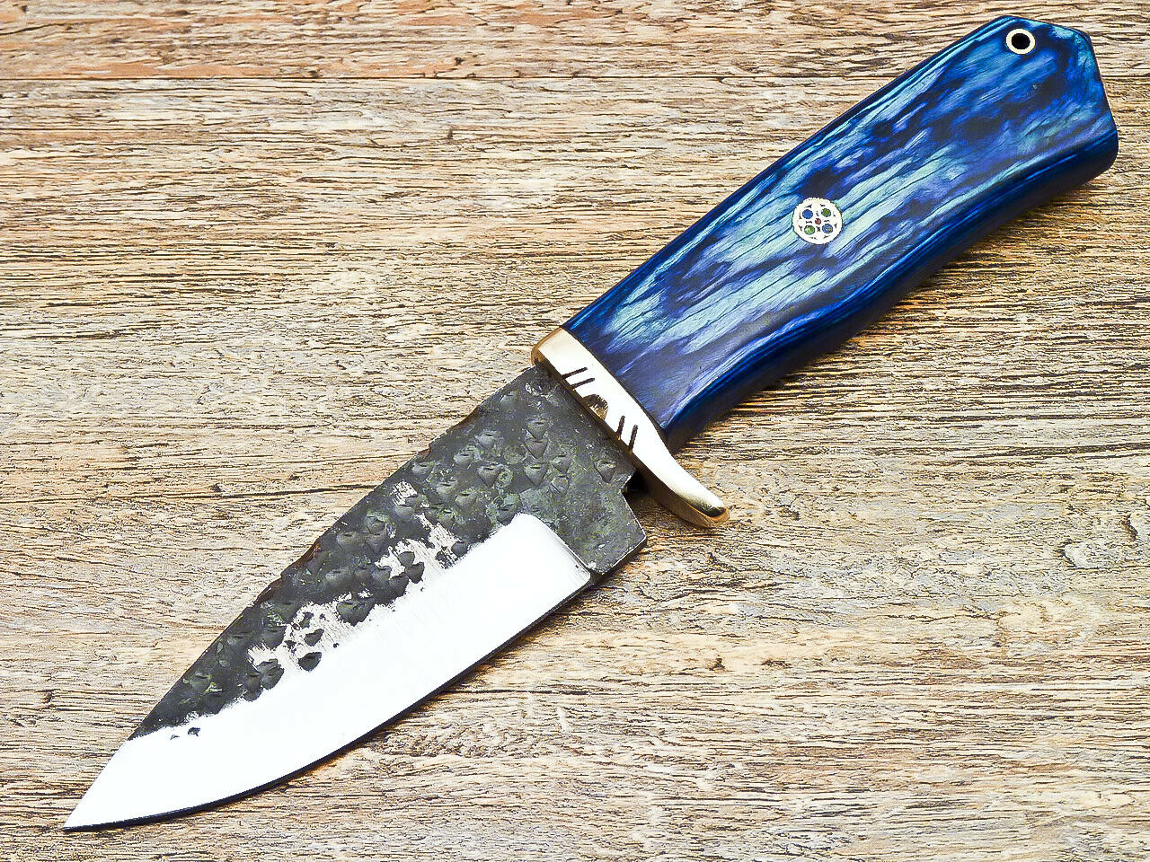 Hand Forged Knife - High Carbon Steel Blade Brass Guard - NB CUTLERY LTD