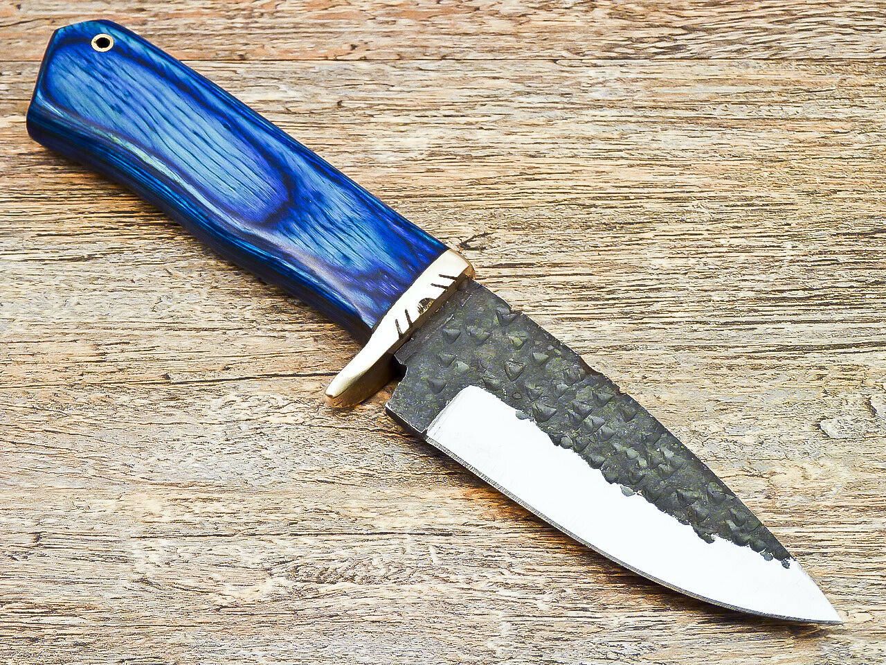 Hand Forged Knife - High Carbon Steel Blade Brass Guard - NB CUTLERY LTD