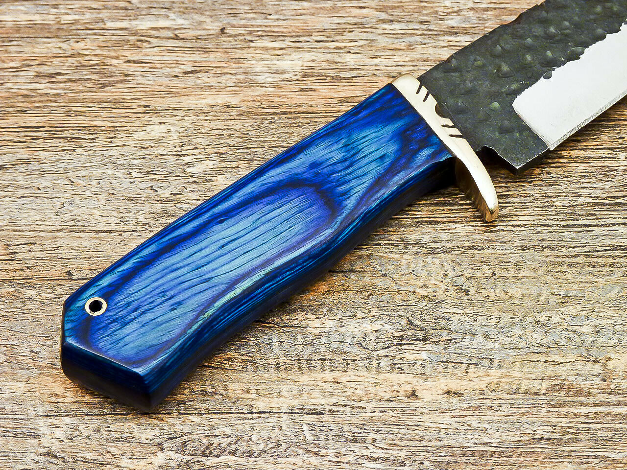 Hand Forged Knife - High Carbon Steel Blade Brass Guard - NB CUTLERY LTD