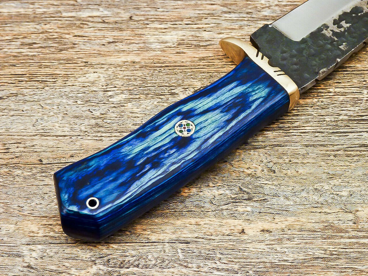 Hand Forged Knife - High Carbon Steel Blade Brass Guard - NB CUTLERY LTD
