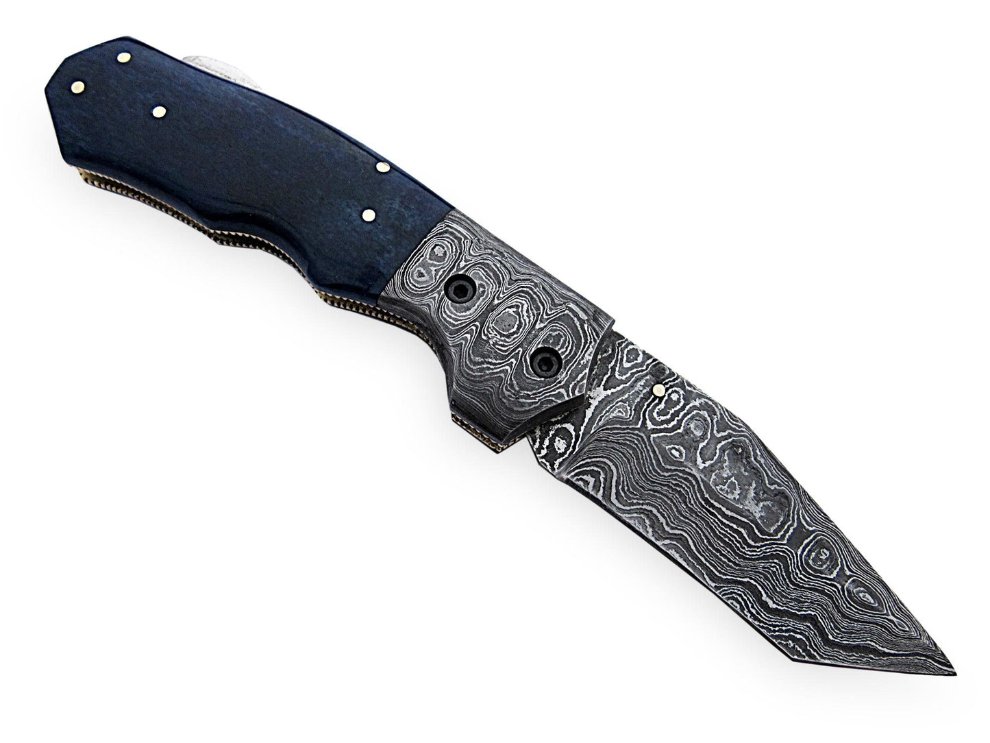 Damascus Handmade Folding Knife - NB CUTLERY LTD