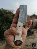 CUSTOM HANDMADE DAMASCUS HUNTING KNIFE HANDLE MATERIAL  CAMEL BONE ,Brass Pins