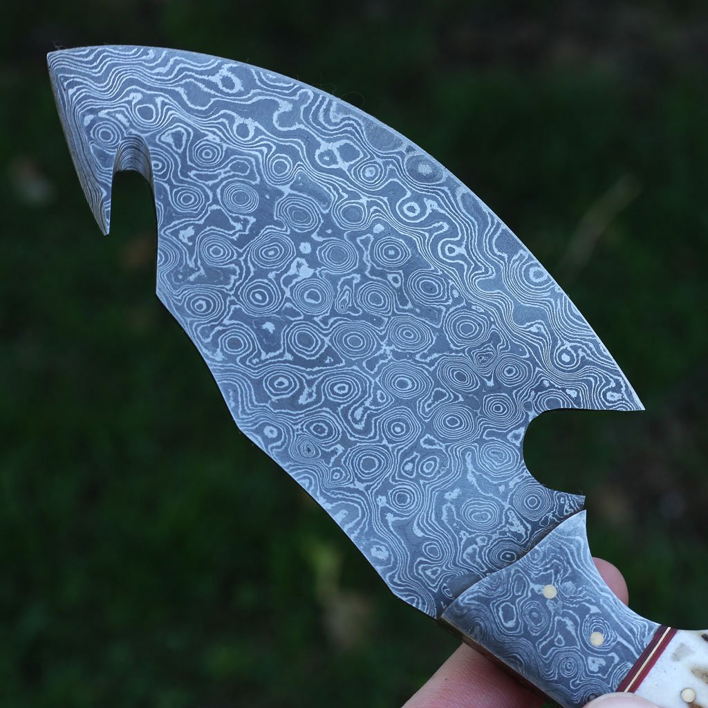 Damascus Knife Handle Stag Damascus Steel Bolsters - NB CUTLERY LTD