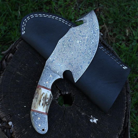 Damascus Knife Handle Stag Damascus Steel Bolsters - NB CUTLERY LTD