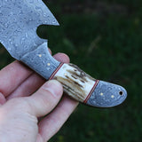 Damascus Knife Handle Stag Damascus Steel Bolsters - NB CUTLERY LTD