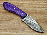 CUSTOM HAND FORGED DAMASCUS STEEL BLADE HUNTING KNIFE "HARD WOOD