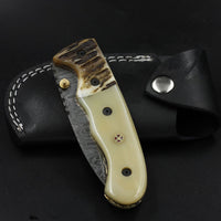 Damascus Pocket knife - NB CUTLERY LTD