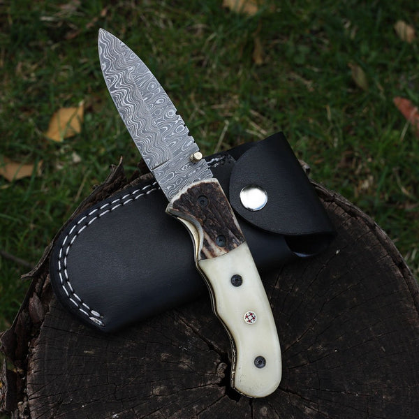 Damascus Pocket knife - NB CUTLERY LTD