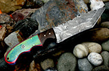 Custom Handmade Damascus Steel Camping Hunting EDC Knife
