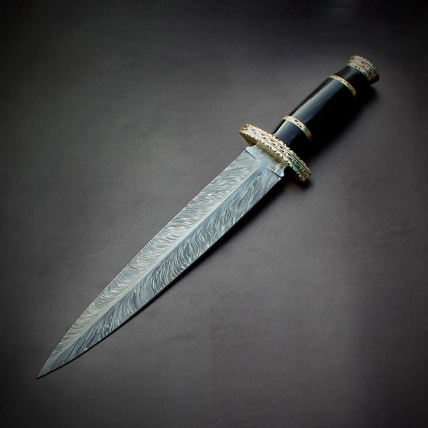 BRAND NEW 15.50 INCHES HANDMADE DAMASCUS BOWIE KNIFE - NB CUTLERY LTD