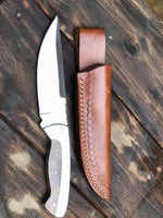 CUSTOM HANDMADE 1095 STEEL HUNTING KNIFE HANDLE PAKKA WOOD