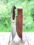 CUSTOM HANDMADE 1095 STEEL HUNTING KNIFE HANDLE PAKKA WOOD