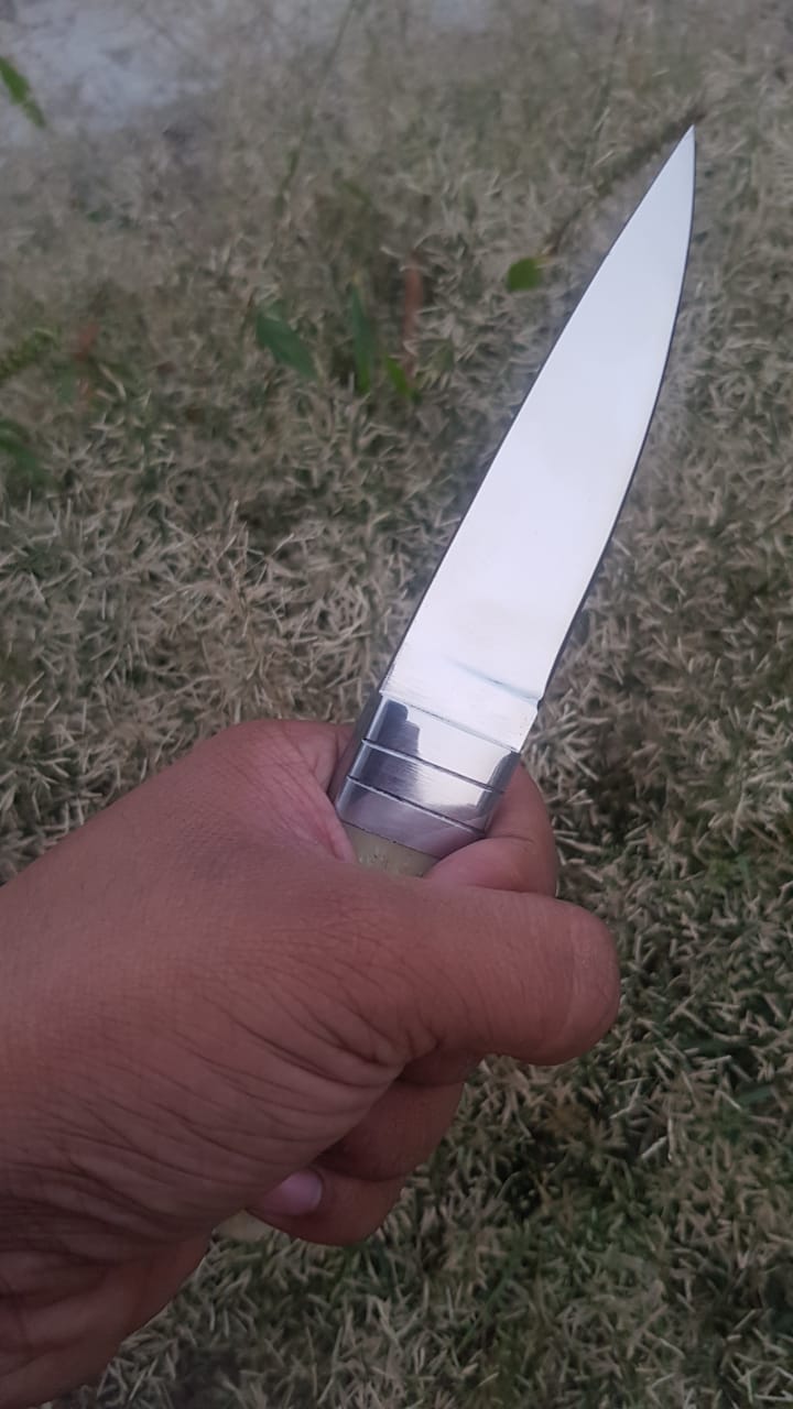 |NB KNIVES| CUSTOM HANDMADE D2 STEEL HUNTING KNIFE HANDLE BONE