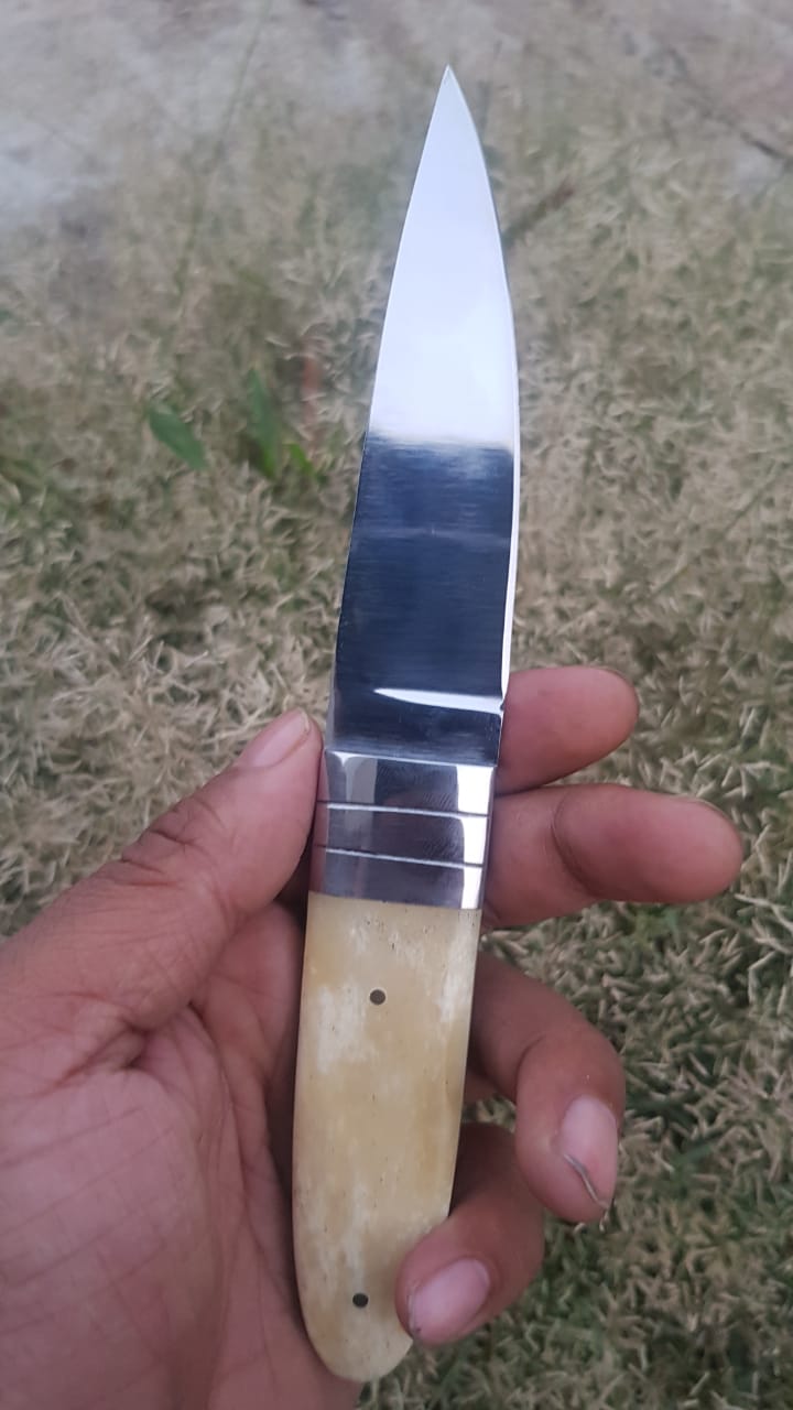 |NB KNIVES| CUSTOM HANDMADE D2 STEEL HUNTING KNIFE HANDLE BONE