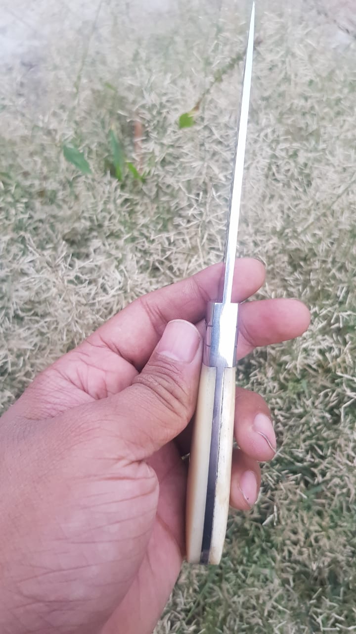|NB KNIVES| CUSTOM HANDMADE D2 STEEL HUNTING KNIFE HANDLE BONE