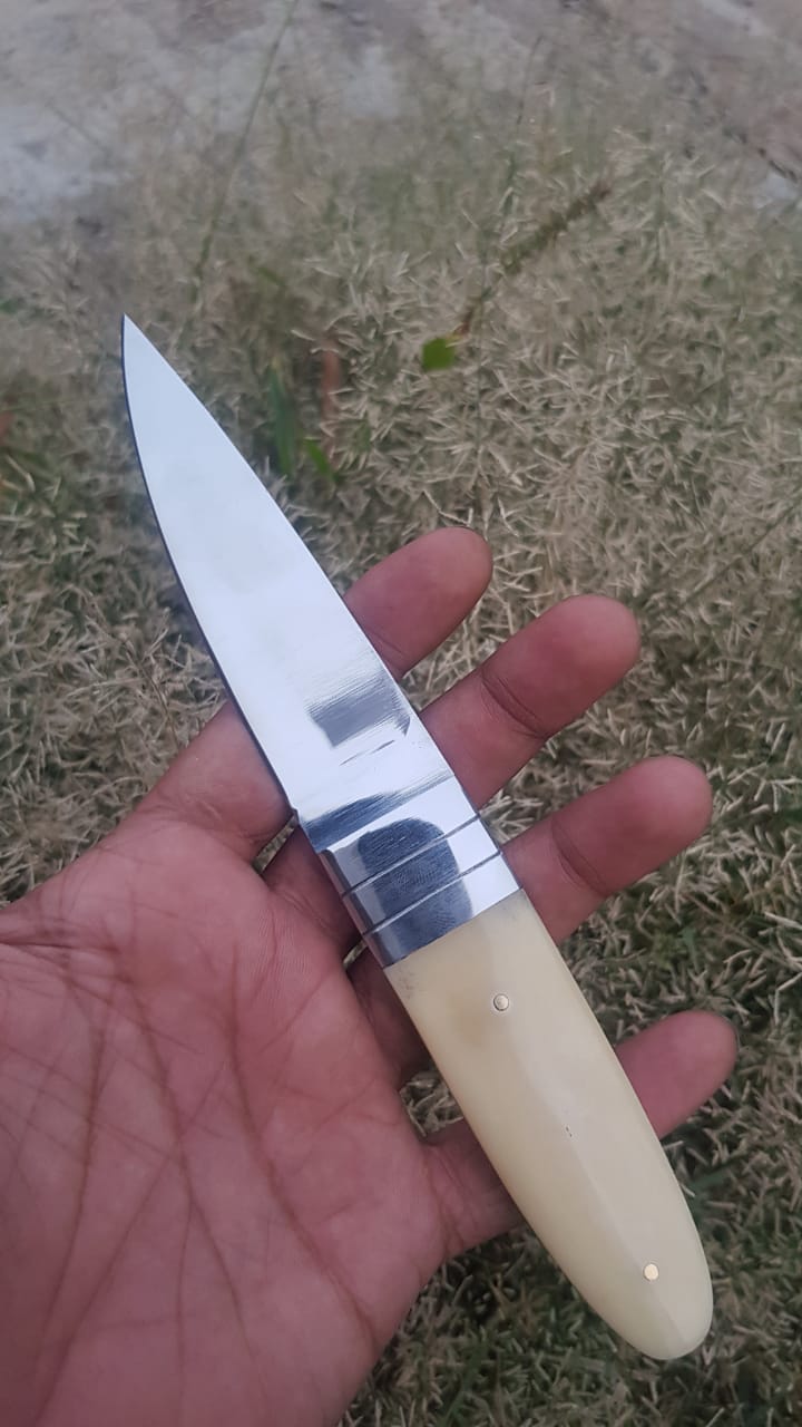 |NB KNIVES| CUSTOM HANDMADE D2 STEEL HUNTING KNIFE HANDLE BONE