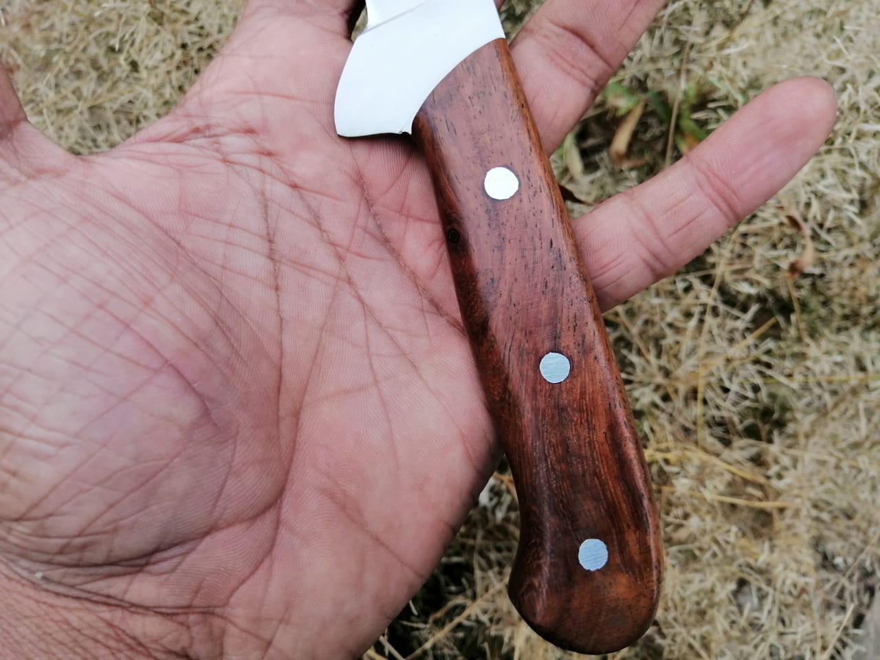CUSTOM HANDMADE D2 STEEL FILLET FISHING KNIFE WITH LEATHER SHEATH