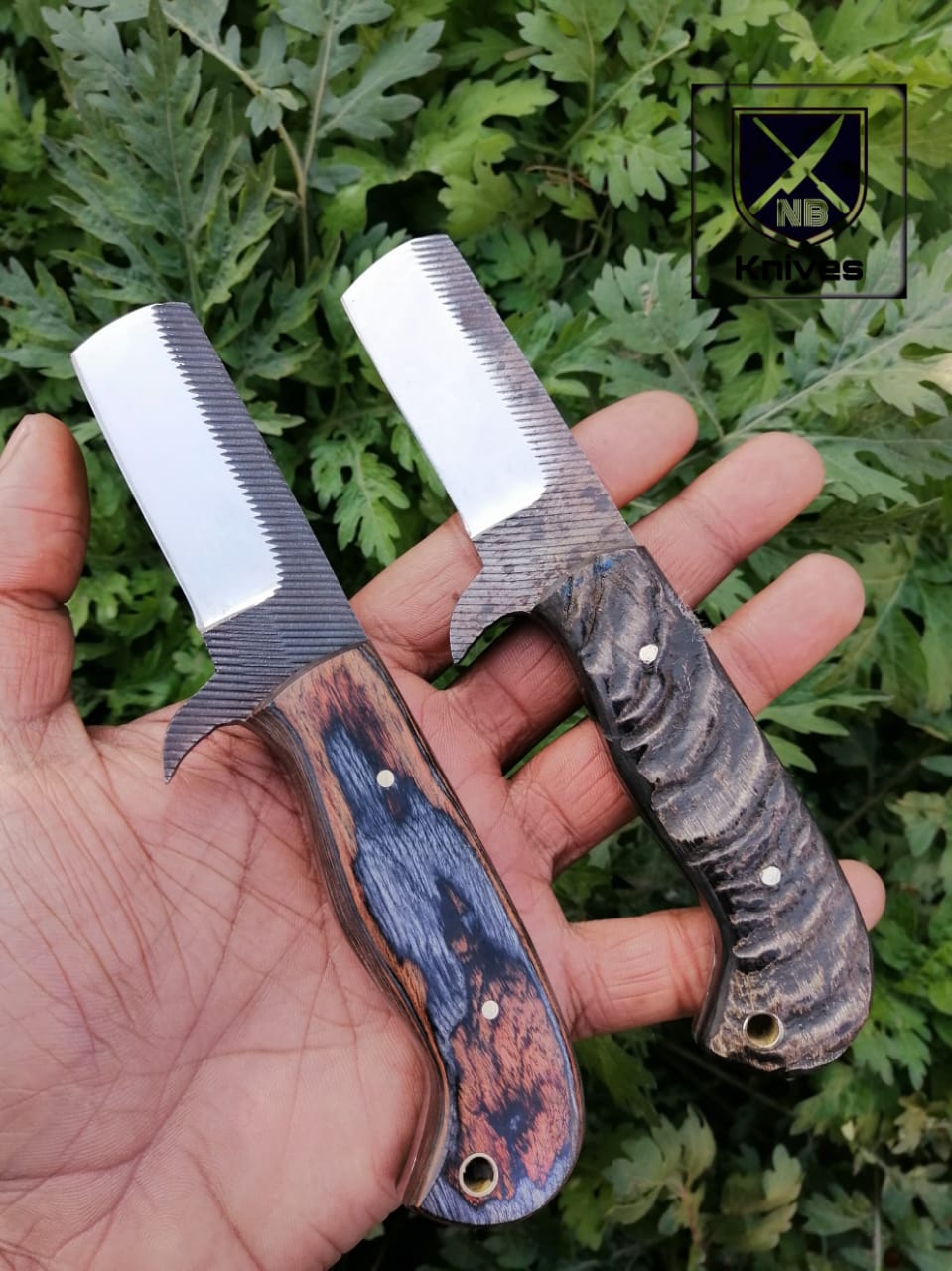 CUSTOM HANDMADE COW BOY BULL CUTTER KNIFE WITH LEATHER SHEATH