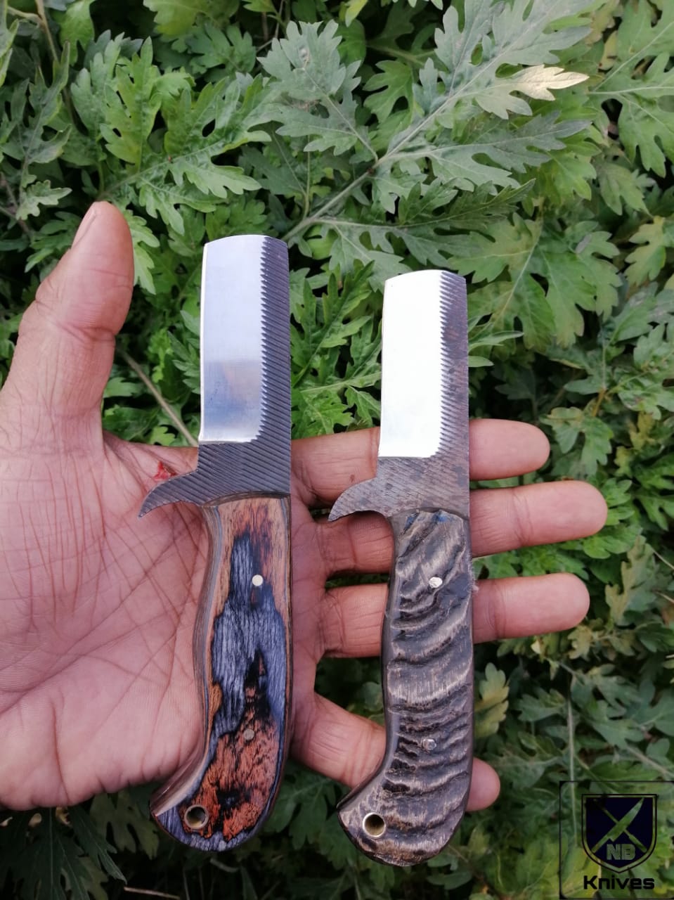 CUSTOM HANDMADE COW BOY BULL CUTTER KNIFE WITH LEATHER SHEATH
