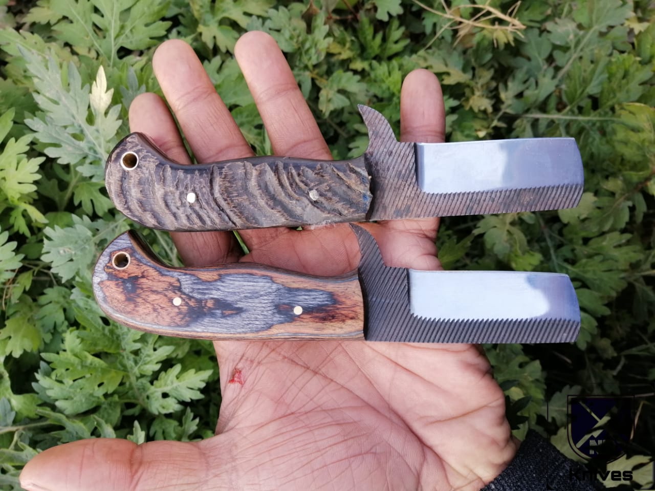 CUSTOM HANDMADE COW BOY BULL CUTTER KNIFE WITH LEATHER SHEATH
