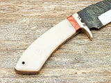 Hand Forged Knife-High Carbon Steel Blade Camel Bone Handle - NB CUTLERY LTD
