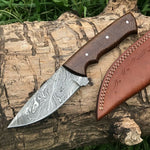 CUSTOM HANDMADE DAMASCUS HUNTING KNIFE HANDLE MICARTA