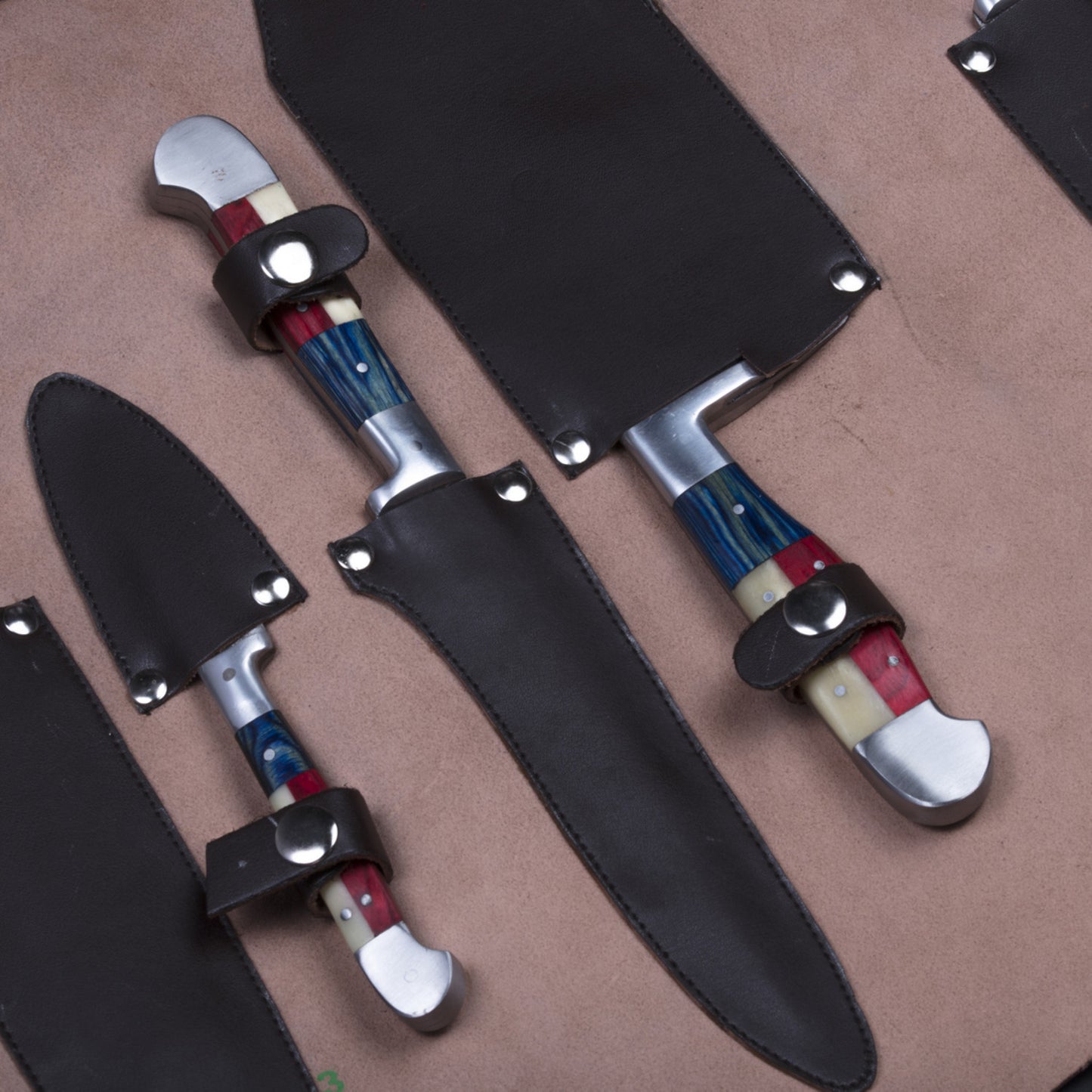 CUSTOM HANDMADE DAMASCUS 5 PCS KITCHEN CHEF SET