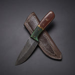 CUSTOM HANDMADE DAMASCUS HUNTING KNIFE Materials Micarta, Pakka Wood, Damascus Steel