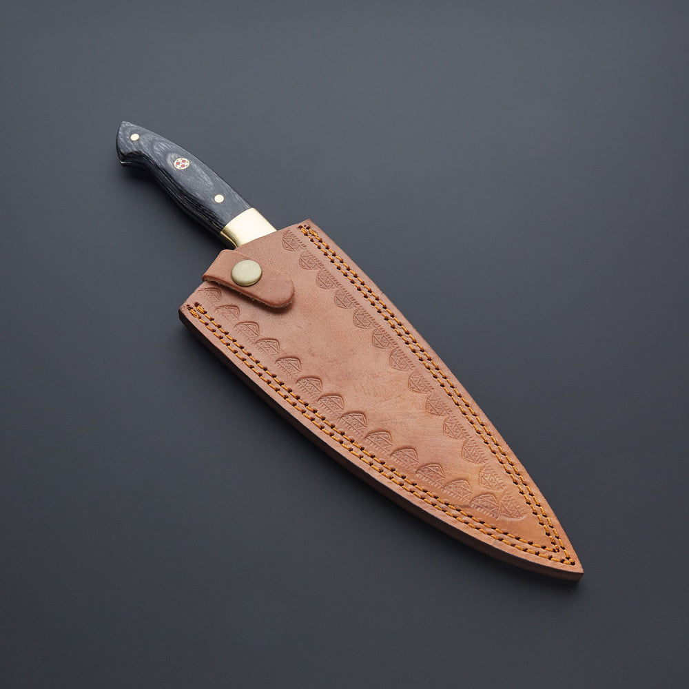 Handmade Damascus Steel kitchen chef Micarta Handle