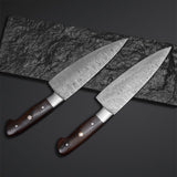 CUSTOM HANDMADE DAMASCUS 2 PCS CHEF SET