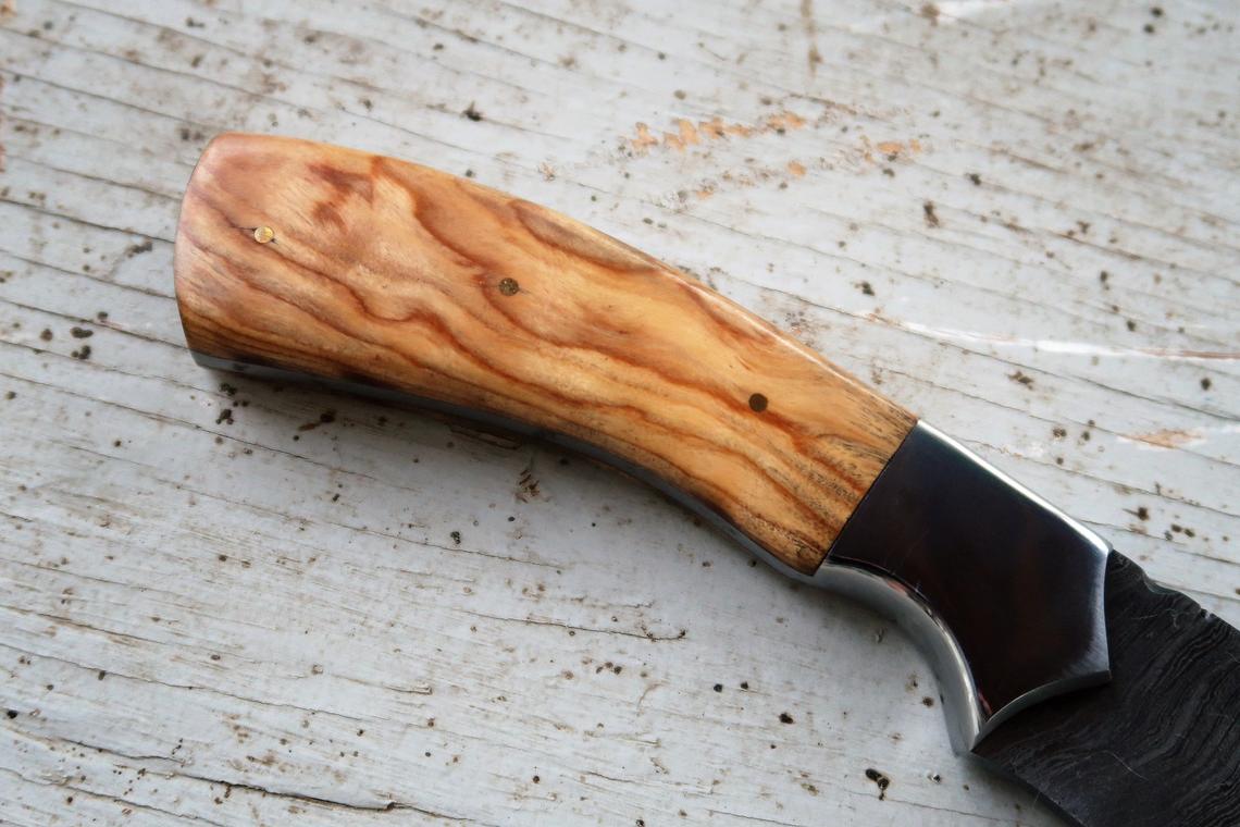 |NB KNIVES| CUSTOM HANDMADE DAMASCUS FILLET KNIFE WITH LEATHER SHEATH