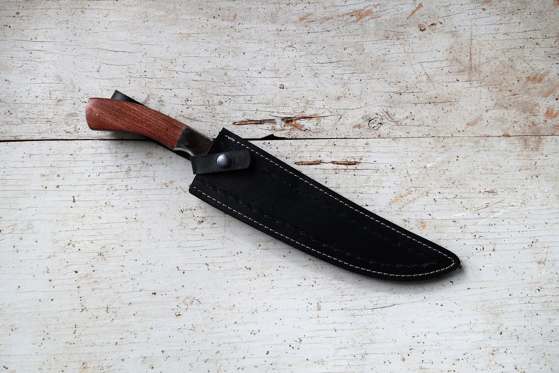 |NB KNIVES| CUSTOM HANDMADE DAMASCUS FILLET KNIFE WITH LEATHER SHEATH