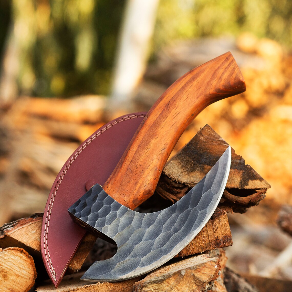 |NB KNIVES| Custom Handmade Carbon Steel Viking Pizza Axe, Viking Pizza Cutter Axe, Viking Bearded Camping Axe, Best Birthday & Anniversary Gift For Him