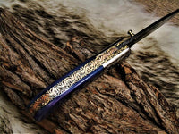 Custom Handmade Damascus Folding Knife