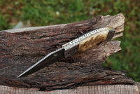 Damask Pocket Knife, Damascus Folding Knife - NB CUTLERY LTD