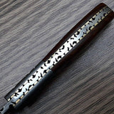 Custom Handmade Damascus Folding Pocket Knife Liner Lock Walnut Wood Handle
