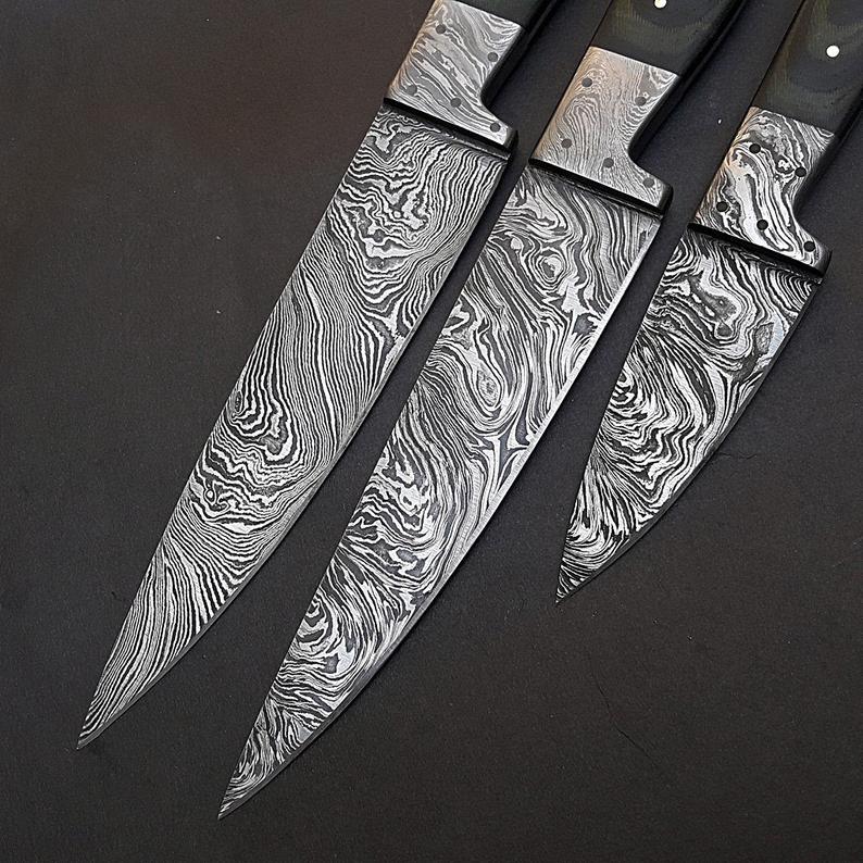 Handmade Damascus Steel Chef Knife | Micarta Handle | 374-Layer | Leather Sheath