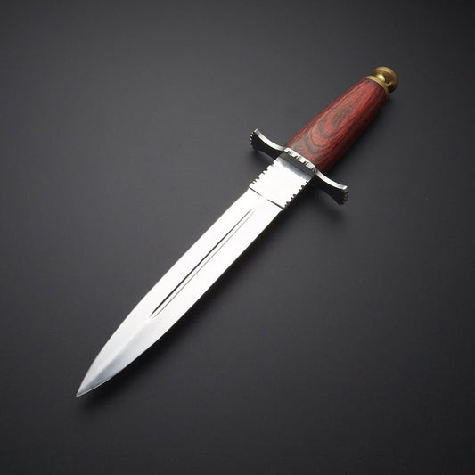 |NB KNIVES| CUSTOM HANDMADE D2 STEEL HUNTING KNIFE WITH LEATHER SHEATH
