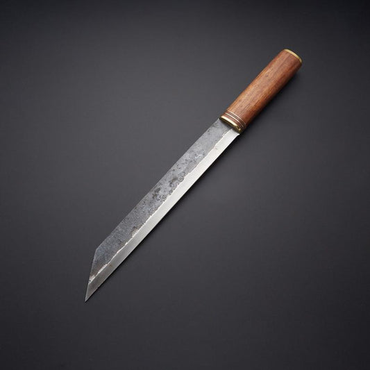|NB KNIVES| Handmade High Carbon Steel With Walnut Wood Handle with Leather Sheath Viking Knife