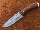 |NB KNIVES| CUSTOM HANDMADE DAMASCUS HUNTING KNIFE HANDLE ROSEWOOD