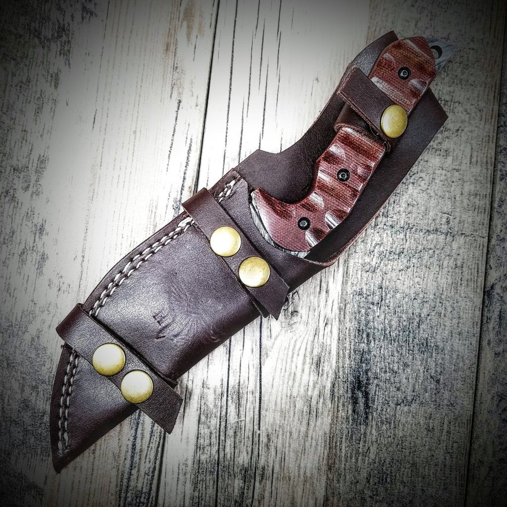 Damascus Hunting Knife Handle Mukarta - NB CUTLERY LTD