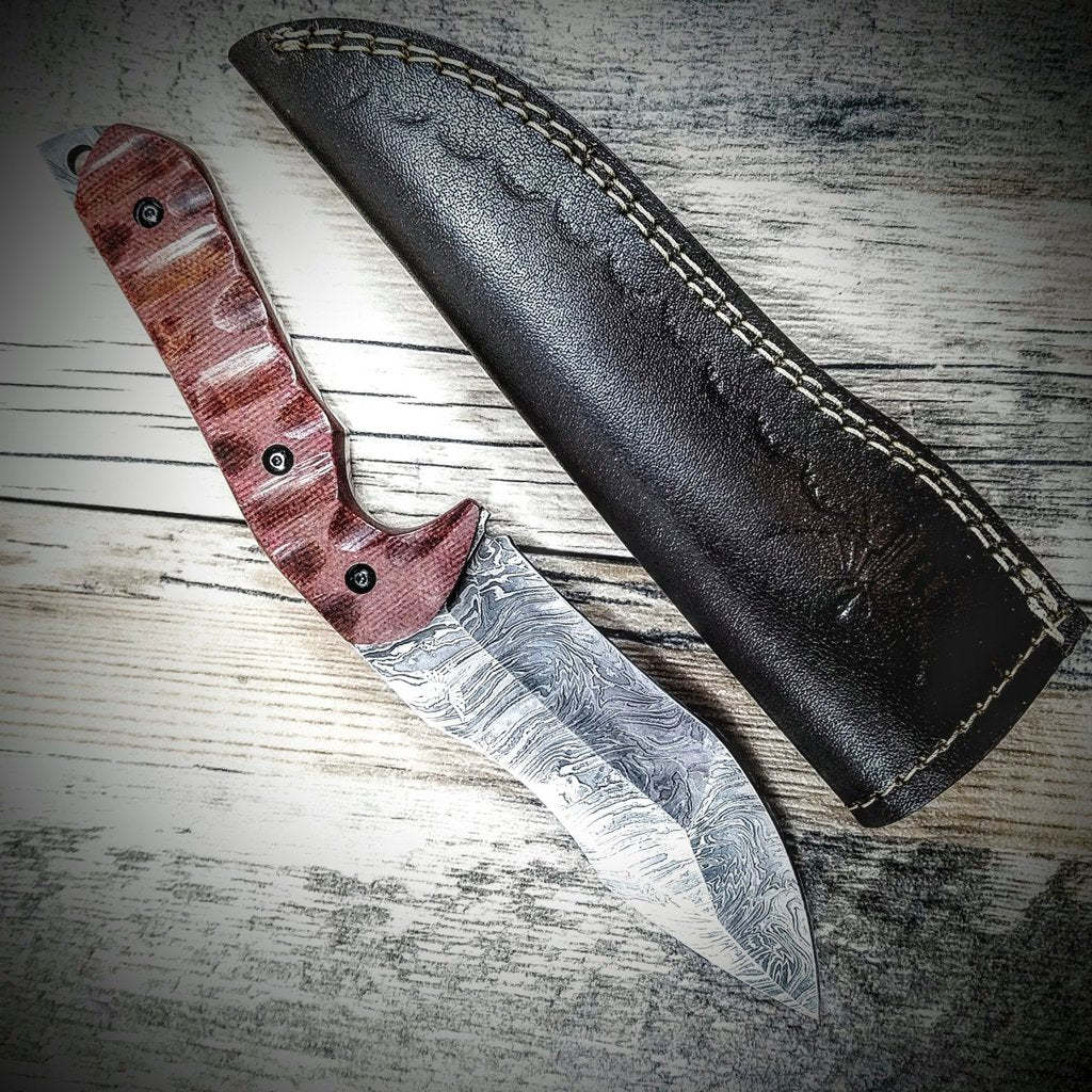 Damascus Hunting Knife Handle Mukarta - NB CUTLERY LTD